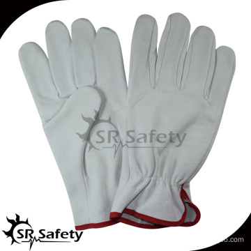 SRSAFETY cow driver leather glove safe working gloves